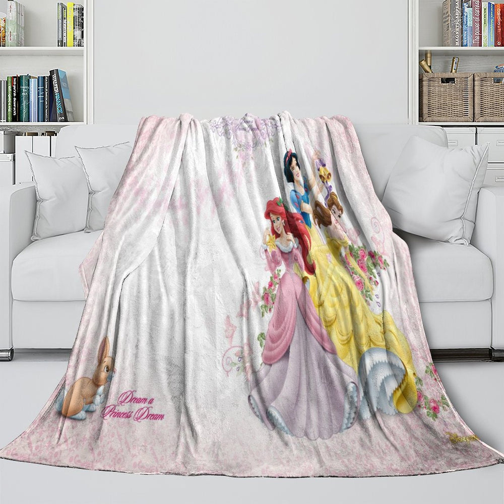 Disney Princess Pattern Blanket Flannel Throw Kids Room Decoration (ONLINE ORDER ONLY)