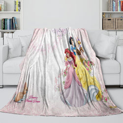 Disney Princess Pattern Blanket Flannel Throw Kids Room Decoration (ONLINE ORDER ONLY)