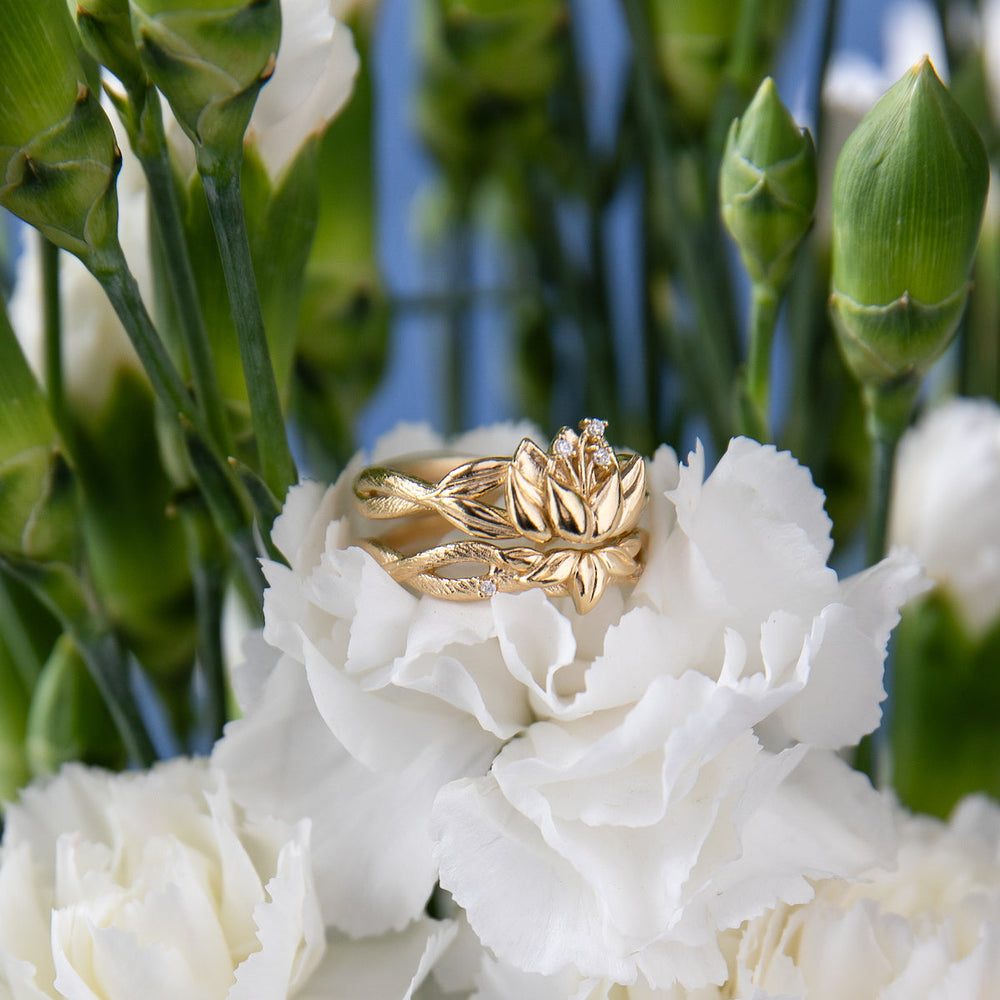 Disney X RockLove DISNEY THE PRINCESS AND THE FROG Tiana Water Lily Stacker Rings (ONLINE ORDER ONLY)