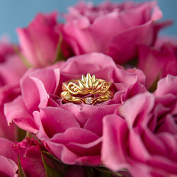 Disney X RockLove DISNEY ALADDIN Jasmine Lotus Stacker Rings (ONLINE ORDER ONLY)
