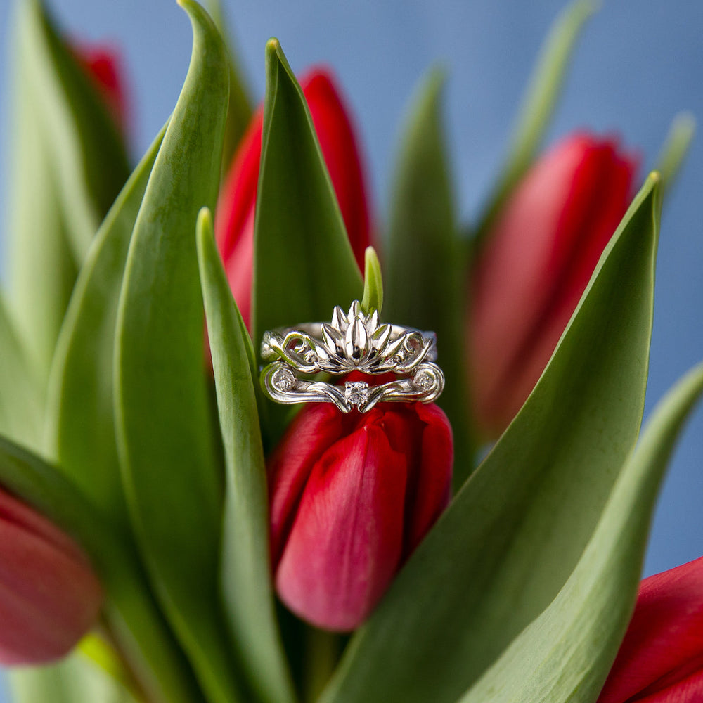 Disney X RockLove DISNEY ALADDIN Jasmine Lotus Stacker Rings (ONLINE ORDER ONLY)