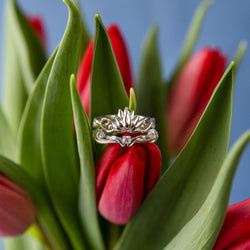 Disney X RockLove DISNEY ALADDIN Jasmine Lotus Stacker Rings (ONLINE ORDER ONLY)