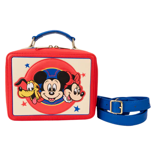 Disney Classic Mickey Mouse & Friends Vintage Lunchbox Crossbody Bag by Loungefly (Online Order Only)