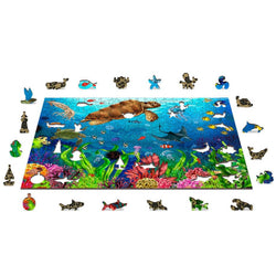 Diving Paradise 400 Piece Wood Jigsaw Puzzle Wooden City (ONLINE ORDER ONLY)