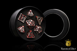Bloody Dragon Metal RPG Dice - 7 Pieces