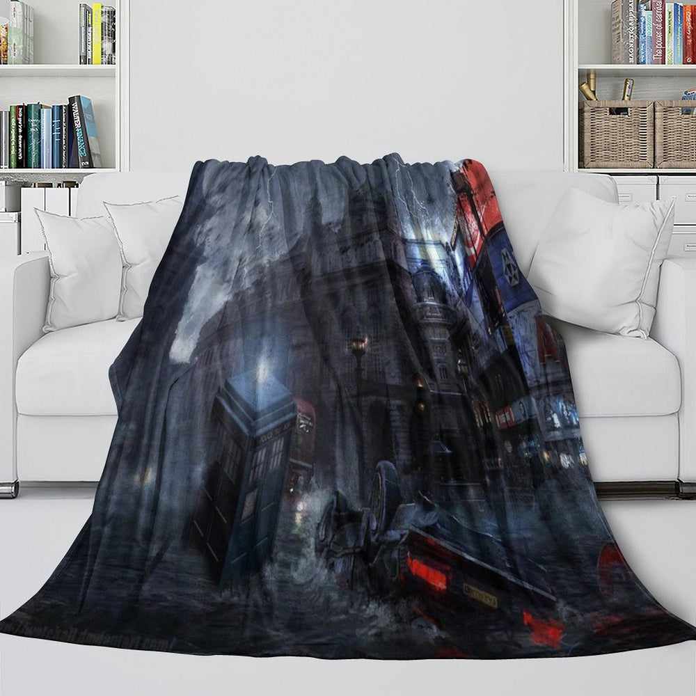 Doctor Who Blanket Flannel Fleece Throw Room Decoration (Online Order Only)