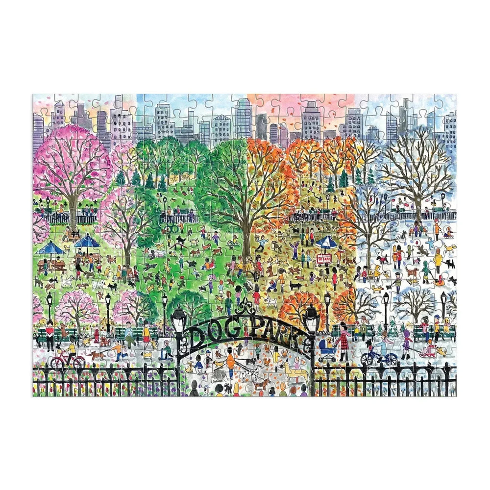 Dog Park in Four Seasons 250 Piece Wood Jigsaw Puzzle Galison (ONLINE ORDER ONLY)