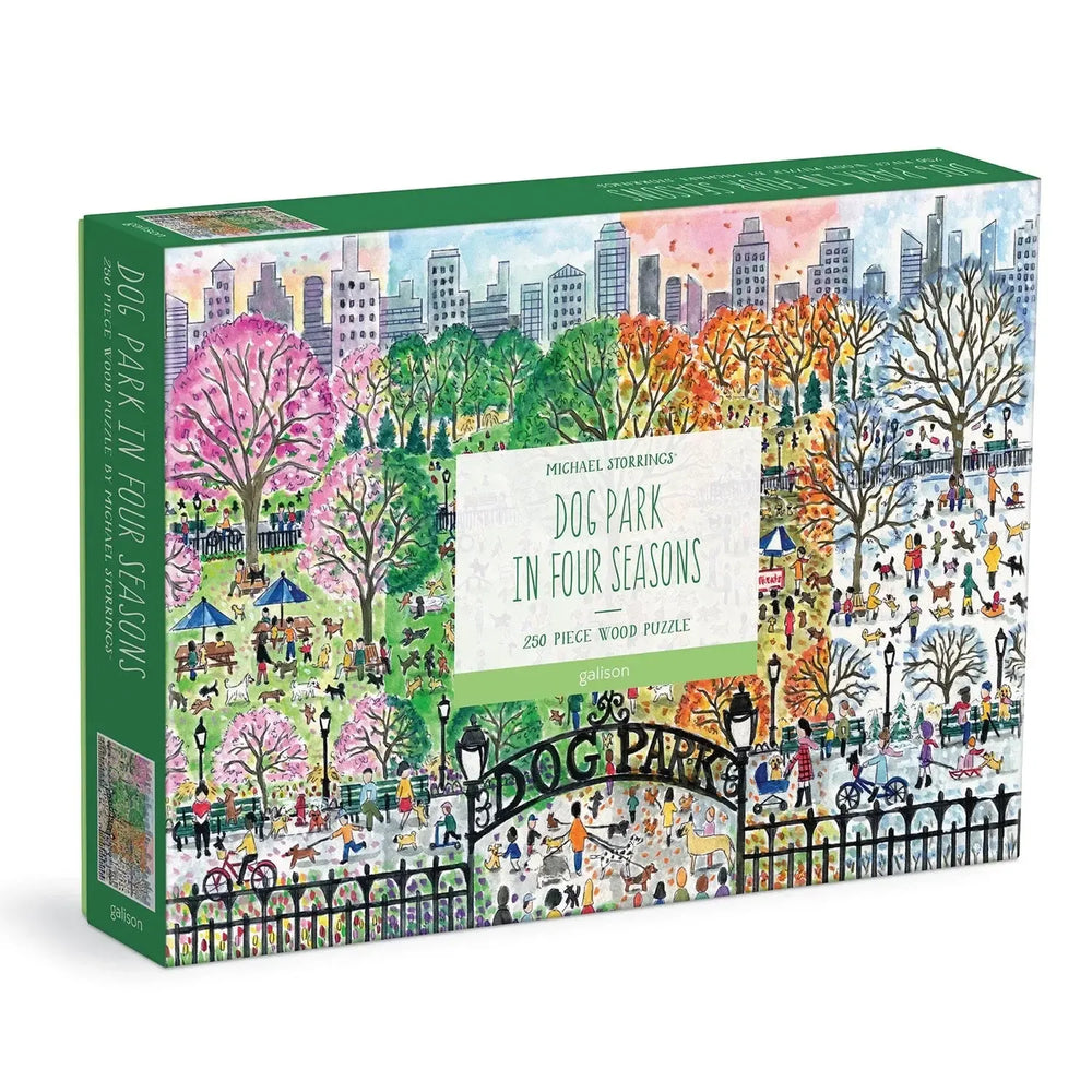 Dog Park in Four Seasons 250 Piece Wood Jigsaw Puzzle Galison (ONLINE ORDER ONLY)