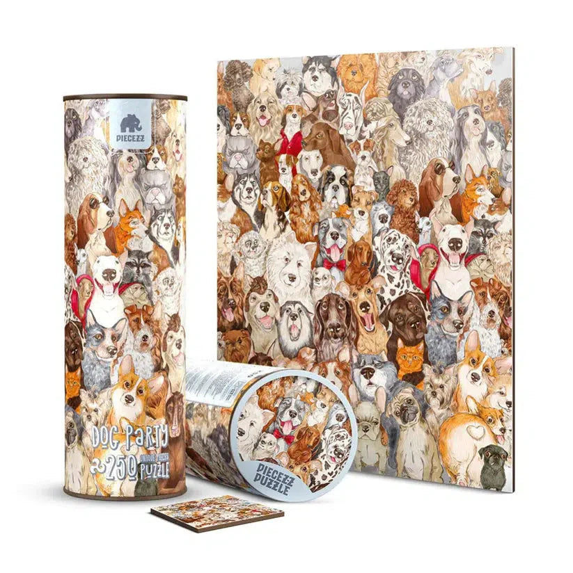 Dog Party 250 Piece Wooden Jigsaw Puzzle Geek Toys (ONLINE ORDER ONLY)