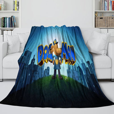 Dog Man Blanket Flannel Throw Room Decoration (Online Order Only)