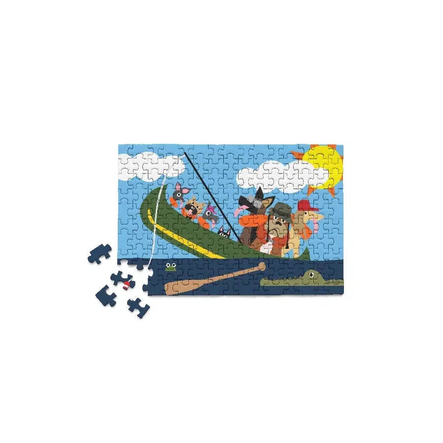 Dogs in Canoe 150 Piece Mini Jigsaw Puzzle Micro Puzzles (ONLINE ORDER ONLY)