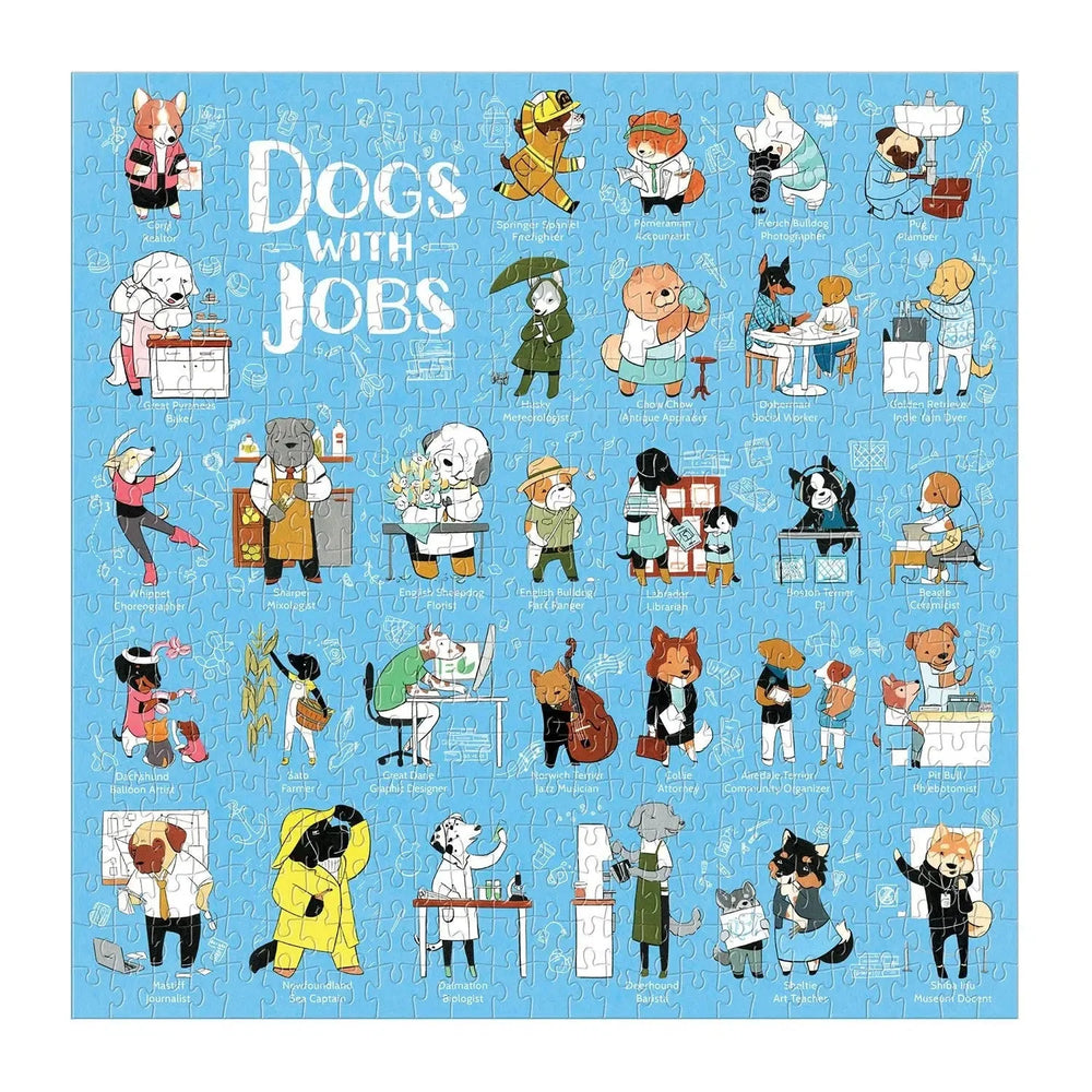 Dogs with Jobs 500 Piece Jigsaw Puzzle Galison (ONLINE ORDER ONLY)