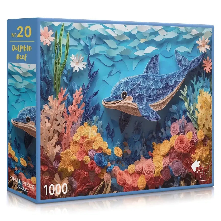 Dolphin Reef 1000 Piece Jigsaw Puzzle Final Piece (ONLINE ORDER ONLY)