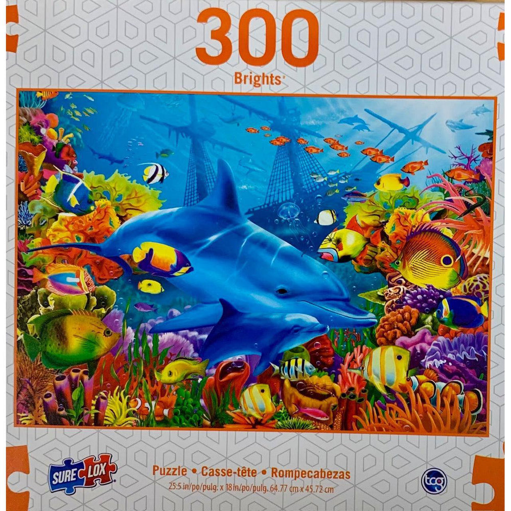 Dolphin Shipwreck Brights 300 Piece Jigsaw Puzzle Sure Lox (ONLINE ORDER ONLY)