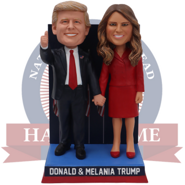 Donald and Melania Trump Election Night Victory Dual Bobblehead (Presale) (ONLINE ORDER ONLY)