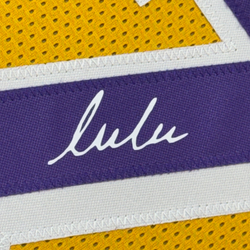 Framed Facsimile Autographed Luka Doncic 35x39 Los Angeles LA Yellow Reprint Laser Auto Basketball Jersey (ONLINE ORDER ONLY)