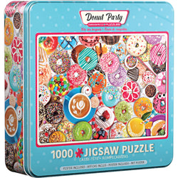 Donut Party 1000 Piece Jigsaw Puzzle in Tin Eurographics (ONLINE ORDER ONLY)