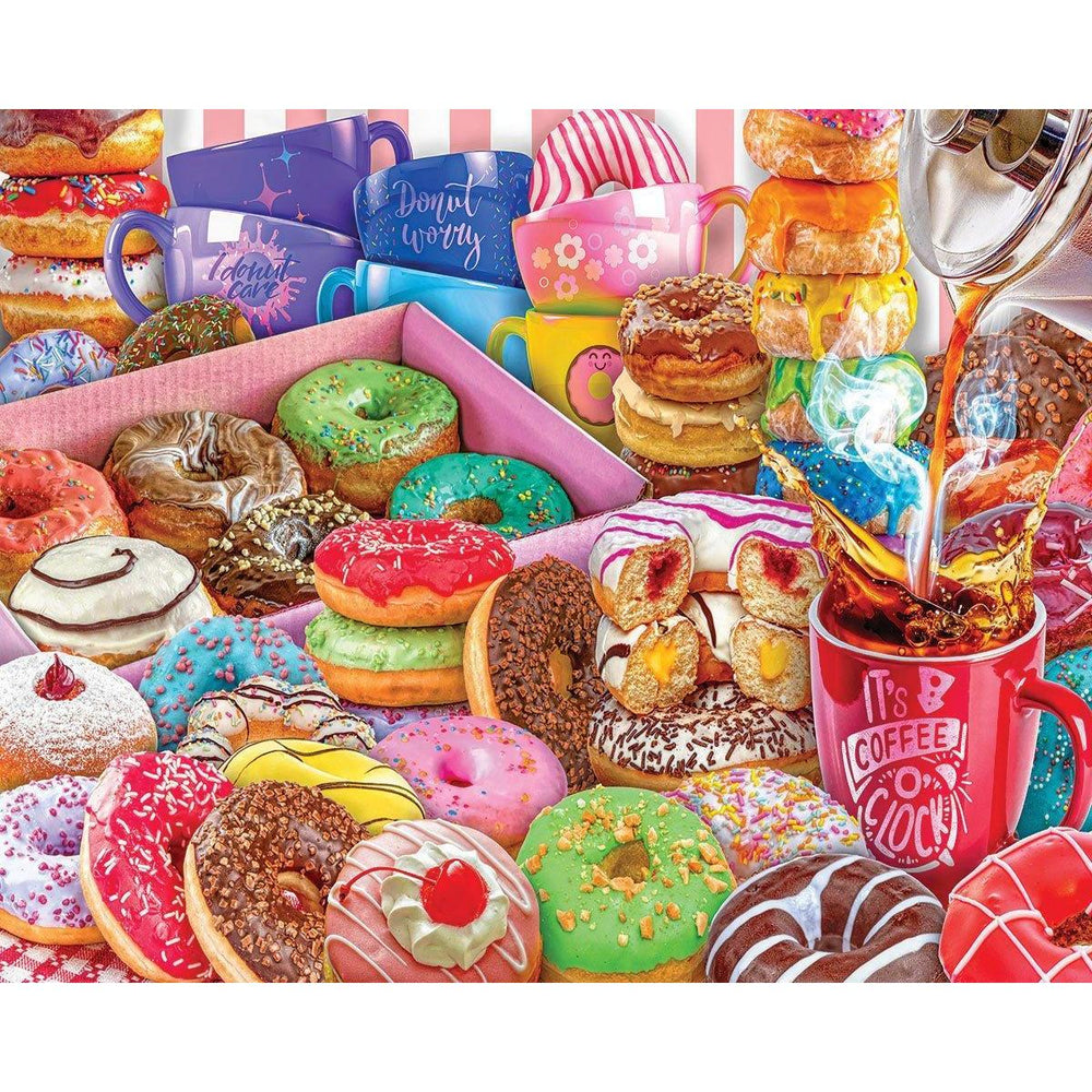 Donuts & Coffee 1000 Piece Jigsaw Puzzle White Mountain (ONLINE ORDER ONLY)