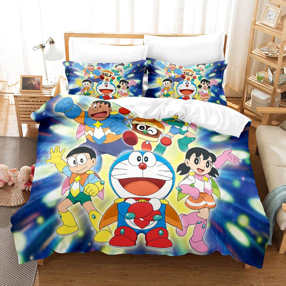 Doraemon Cosplay Bedding Set Quilt Cover Room Decoration (Online Order Only)