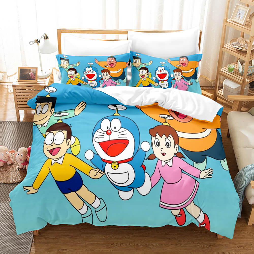 Doraemon Cosplay Bedding Set Quilt Cover Room Decoration (Online Order Only)