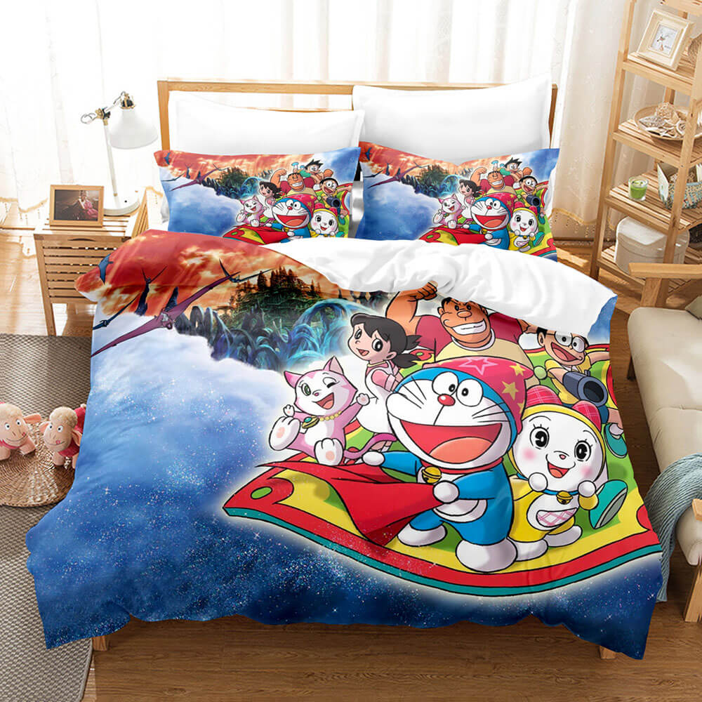 Doraemon Cosplay Bedding Set Quilt Cover Room Decoration (Online Order Only)