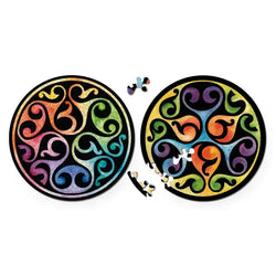 Double Bud 88 Wood Piece Double-Sided Round Jigsaw Puzzle Curiosi (ONLINE ORDER ONLY)