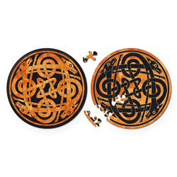 Double Dogs 88 Wood Piece Double-Sided Round Jigsaw Puzzle Curiosi (ONLINE ORDER ONLY)