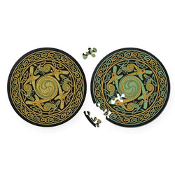 Double Dragon 88 Wood Piece Double-Sided Round Jigsaw Puzzle Curiosi (ONLINE ORDER ONLY)