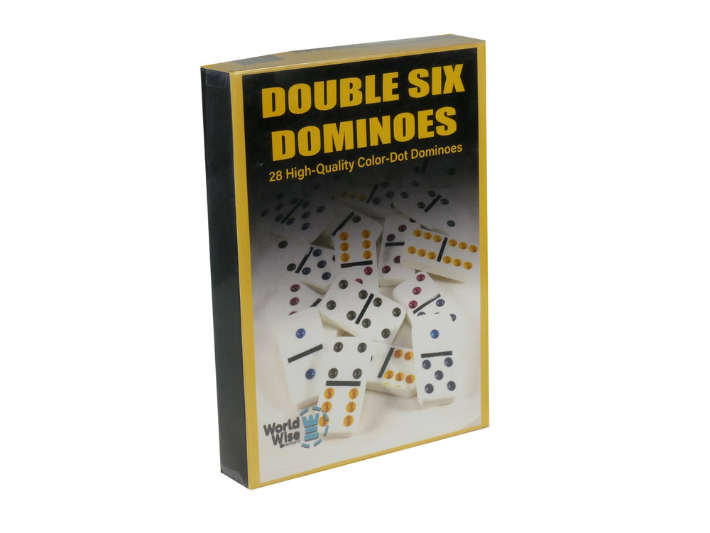 Dominoes - Double Six White Color Dot Dominoes in Color Box (ONLINE ORDER ONLY)