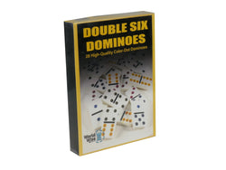 Dominoes - Double Six White Color Dot Dominoes in Color Box (ONLINE ORDER ONLY)
