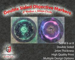 Double Sided 7.57" Neoprene Objective Markers - Green and Purple Energy (Online Order Only)