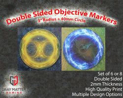 Double Sided 7.57" Neoprene Objective Markers - Light and Lightning (Online Order Only)