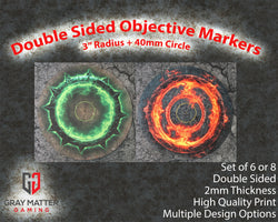 Double Sided Neoprene 7.57" Objective Markers - Green and Flaming Portal (Online Order Only)