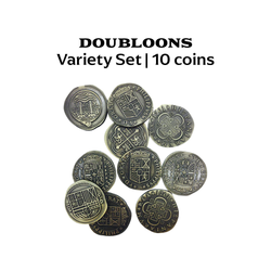Adventure Coins – Pirate Doubloon Metal Coins Variety Pack Set of 10 Historical