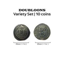 Adventure Coins – Pirate Doubloon Metal Coins Variety Pack Set of 10 Historical