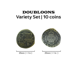 Adventure Coins – Pirate Doubloon Metal Coins Variety Pack Set of 10 Historical
