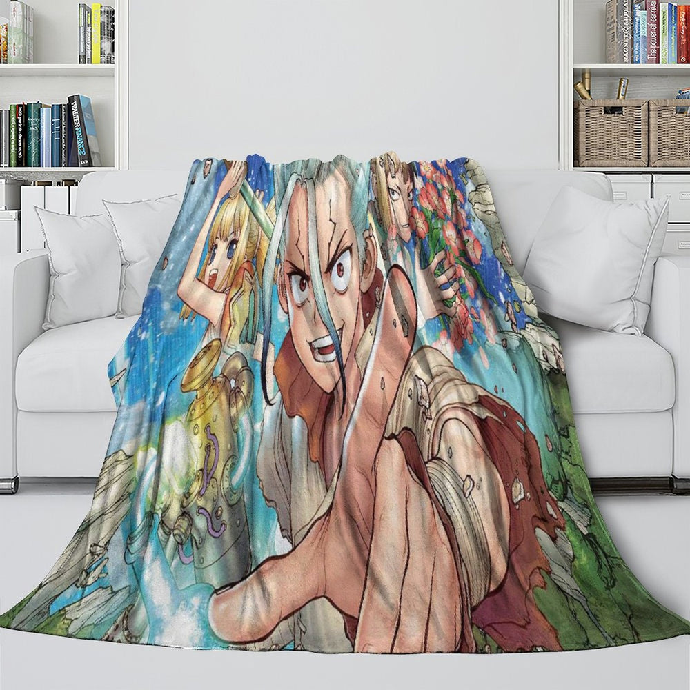 Dr Stone Hd Anime Blanket Flannel Fleece Throw (Online Order Only)