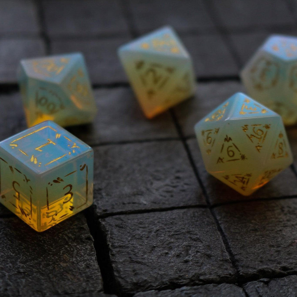 Dragon Shield Opalite Gemstone DND Dice Set (ONLINE ORDER ONLY)
