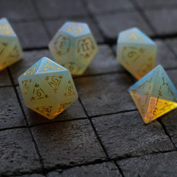 Dragon Shield Opalite Gemstone DND Dice Set (ONLINE ORDER ONLY)