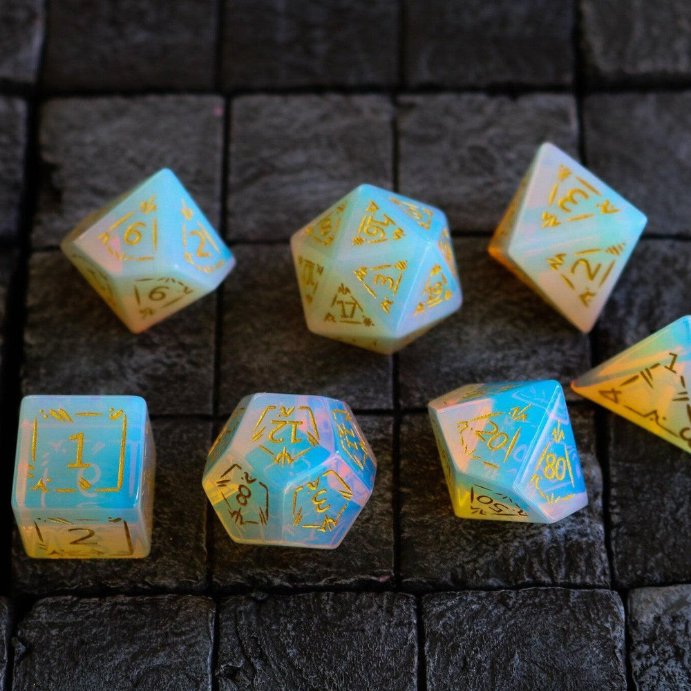 Dragon Shield Opalite Gemstone DND Dice Set (ONLINE ORDER ONLY)