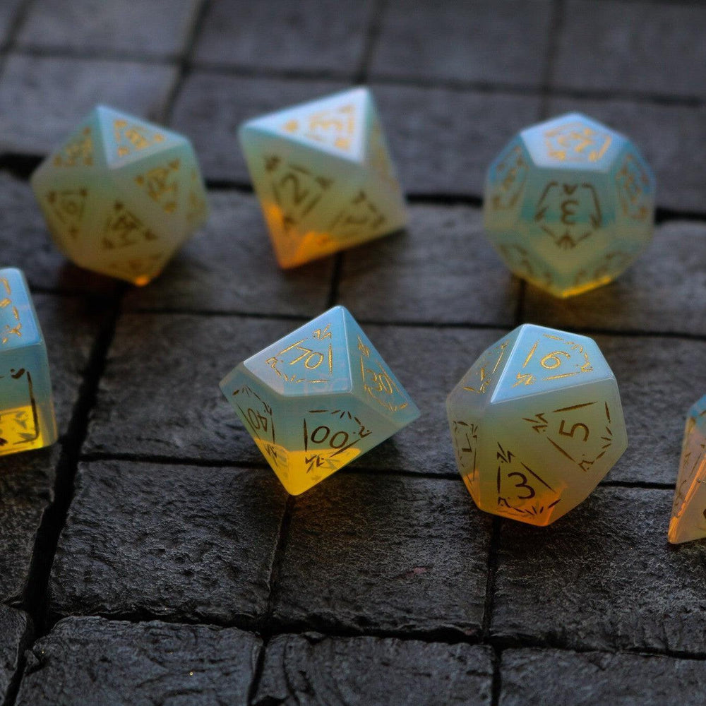 Dragon Shield Opalite Gemstone DND Dice Set (ONLINE ORDER ONLY)