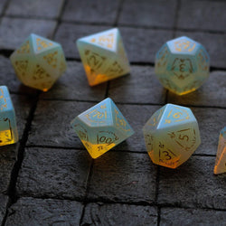 Dragon Shield Opalite Gemstone DND Dice Set (ONLINE ORDER ONLY)