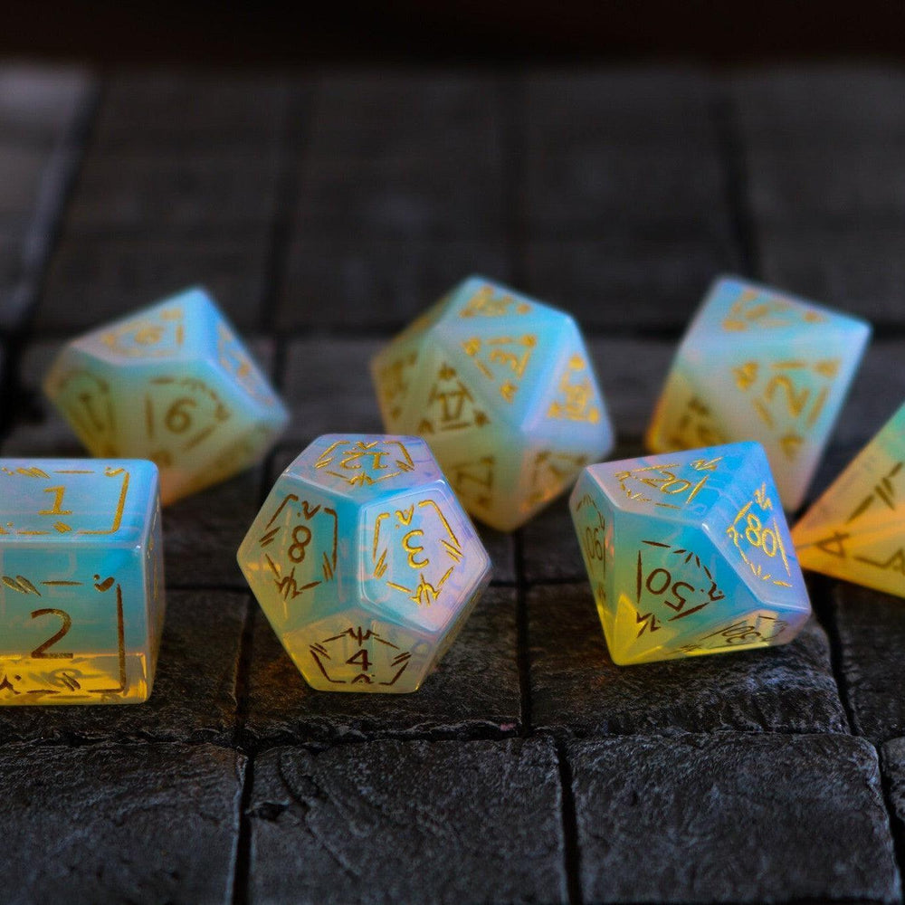 Dragon Shield Opalite Gemstone DND Dice Set (ONLINE ORDER ONLY)