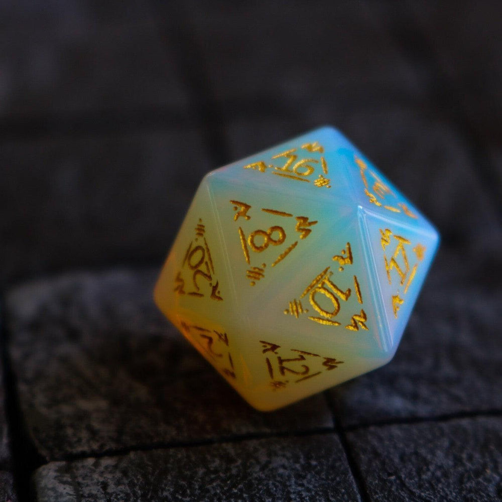 Dragon Shield Opalite Gemstone DND Dice Set (ONLINE ORDER ONLY)