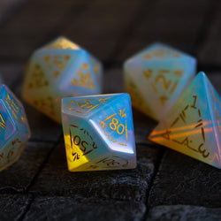 Dragon Shield Opalite Gemstone DND Dice Set (ONLINE ORDER ONLY)