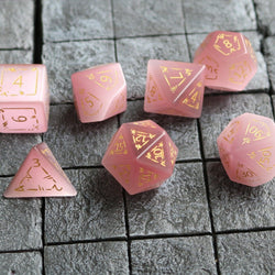 Dragon Shield Watermelon Cats Eye Stone Gemstone DND Dice Set (ONLINE ORDER ONLY)