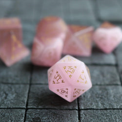 Dragon Shield Watermelon Cats Eye Stone Gemstone DND Dice Set (ONLINE ORDER ONLY)