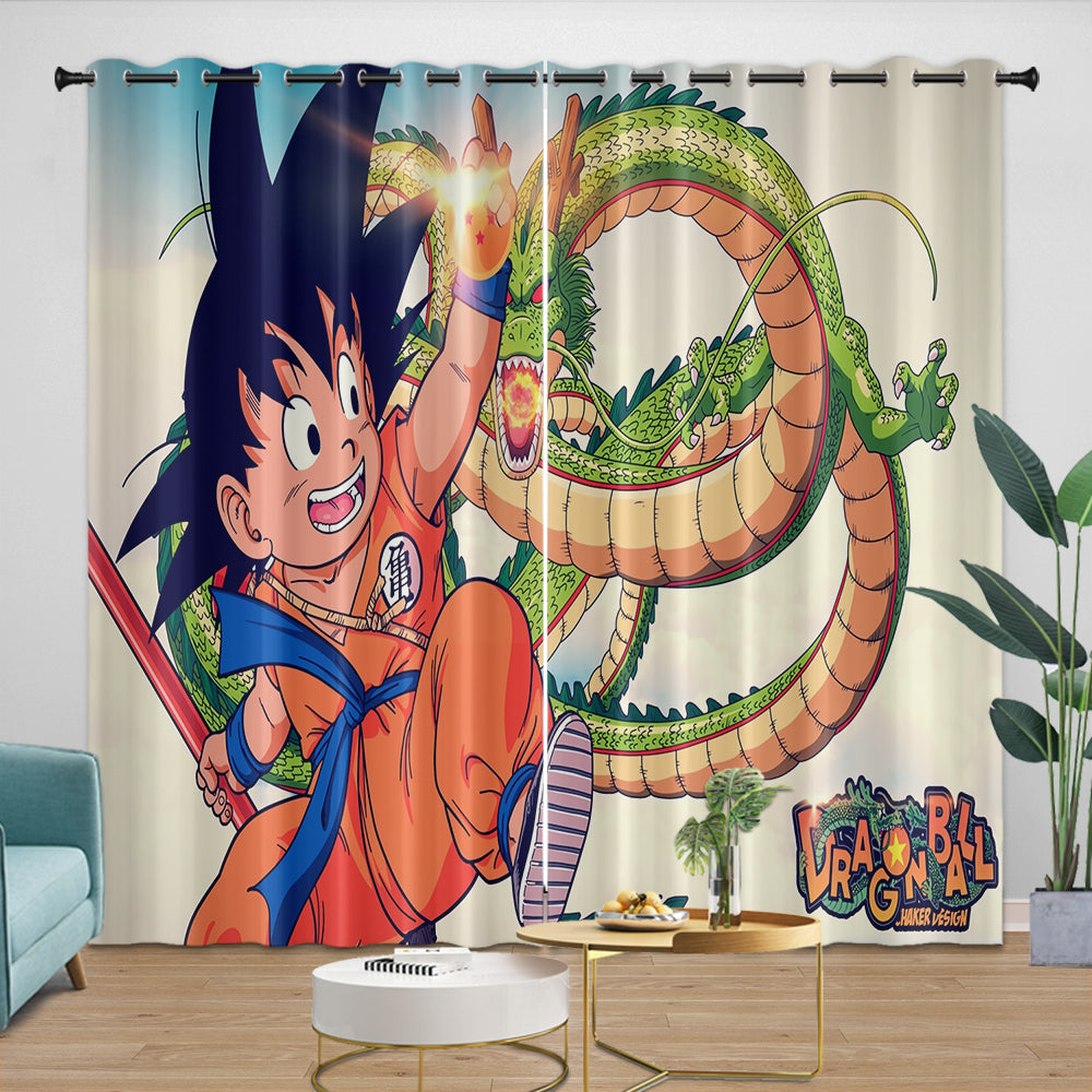 Dragon Ball Curtains Blackout Window Kids Room Drapes (ONLINE ORDER ONLY)