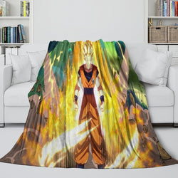 Dragon Ball FighterZ Blanket Flannel Fleece Throw Room Decoration (Online Order Only)