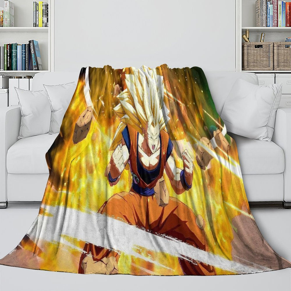 Dragon Ball FighterZ Blanket Flannel Fleece Throw Room Decoration (Online Order Only)